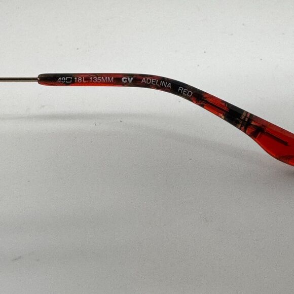 BCBGMAXAZRIA Eyeglasses Frames ADELINA Red Sparkly Round 49-18-135 H16735 - Picture 6 of 7